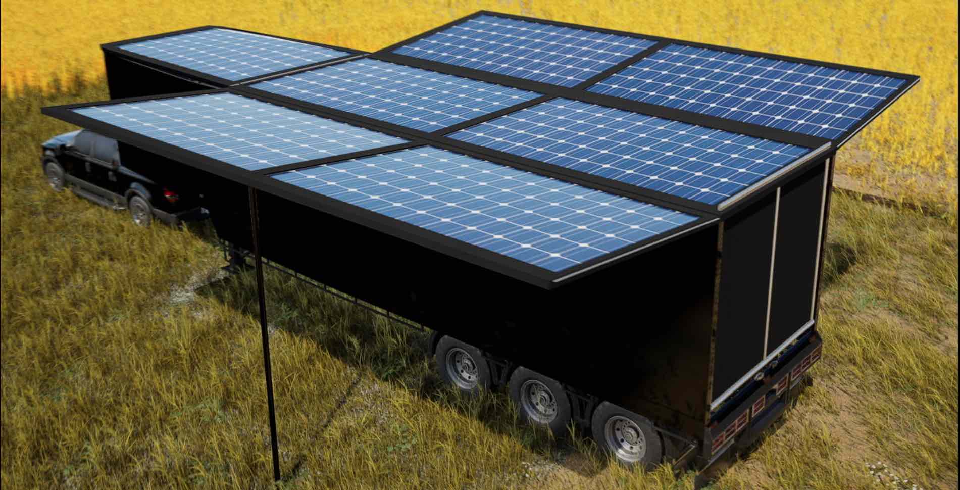 Edison Aerospace Inc ground control station solar panel array unfolded recharge airplane